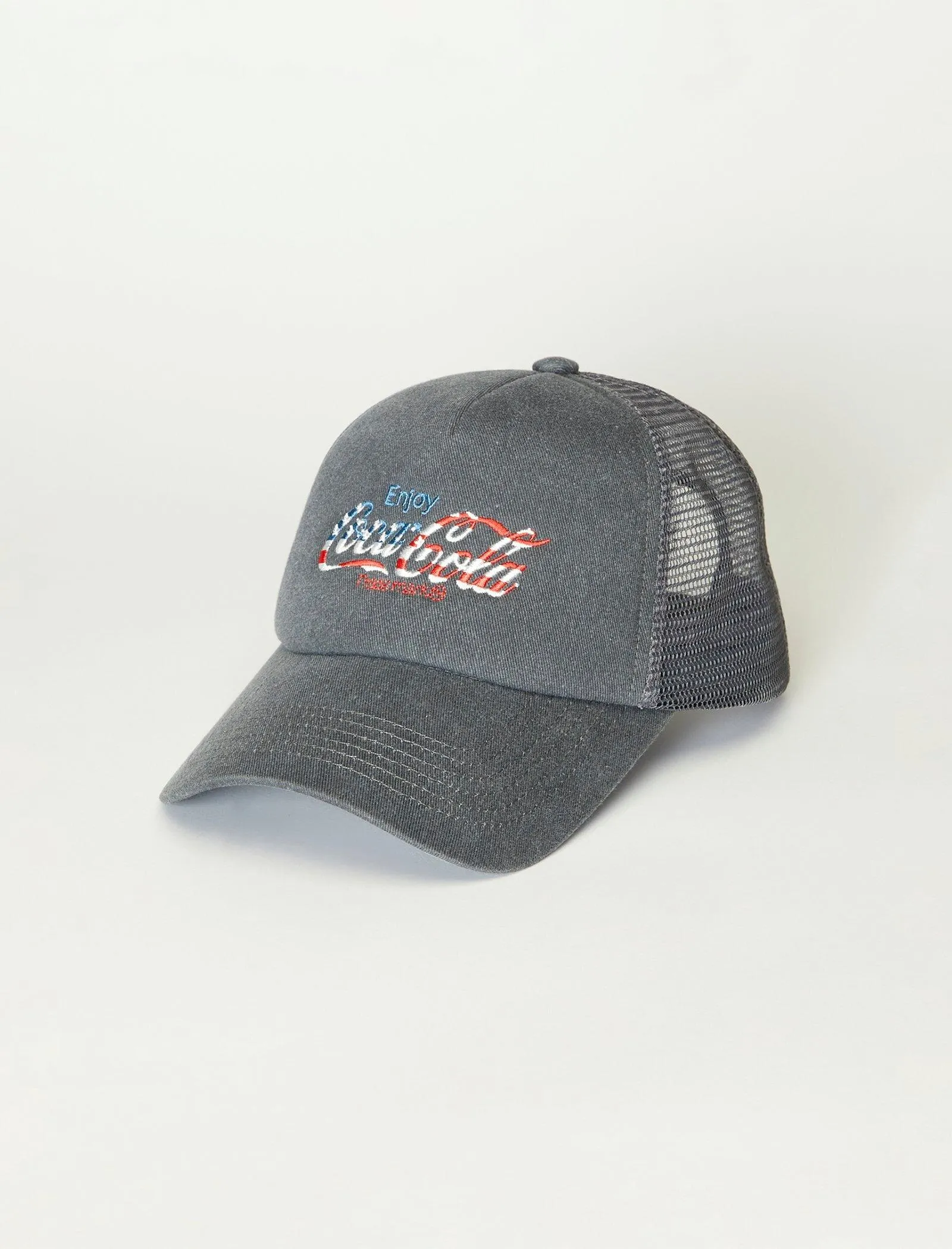 Lucky Brand Americana Coca Cola Trucker Hat Grey Lucky Brand