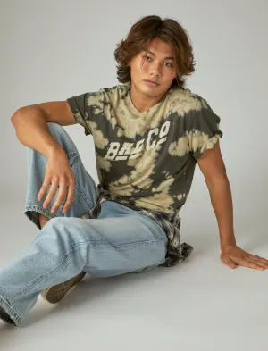 Lucky Brand Bad Company Tie Dye Graphic Tee Raven Lucky Brand
