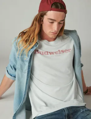 Lucky Brand Budweiser Cooler Tee Illusian Blue Lucky Brand