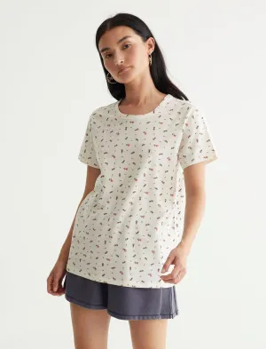 Lucky Brand Classic Crew Cream Multi Lucky Brand