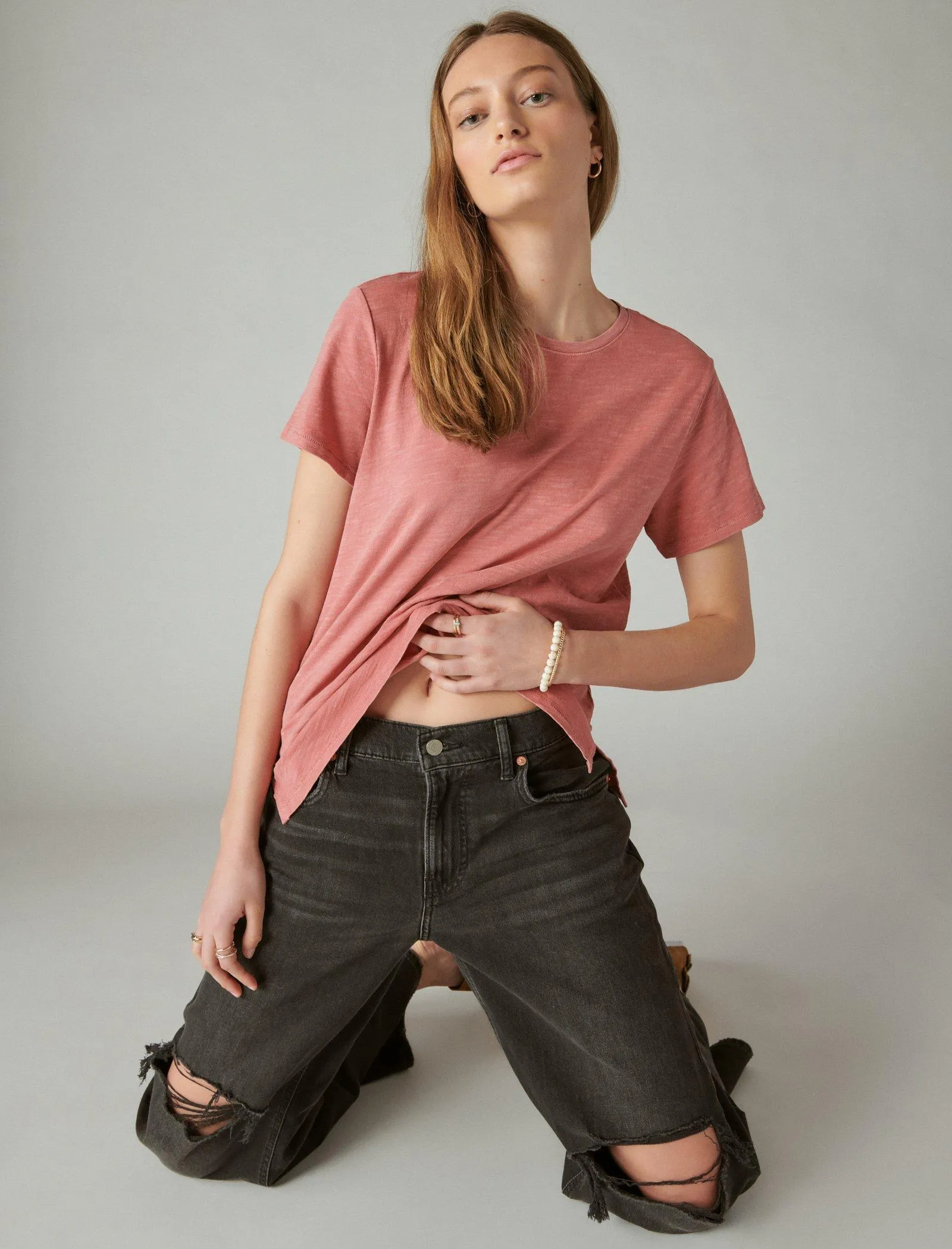 Lucky Brand Classic Crew Dusty Cedar Lucky Brand