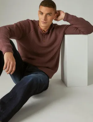 Lucky Brand Cloud Soft Henley Sweater Huckleberry Lucky Brand