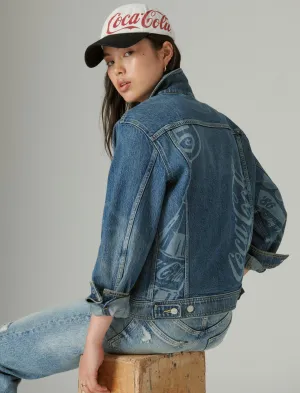 Lucky Brand Coca-Cola Denim Trucker Jacket Capella Sky Lucky Brand