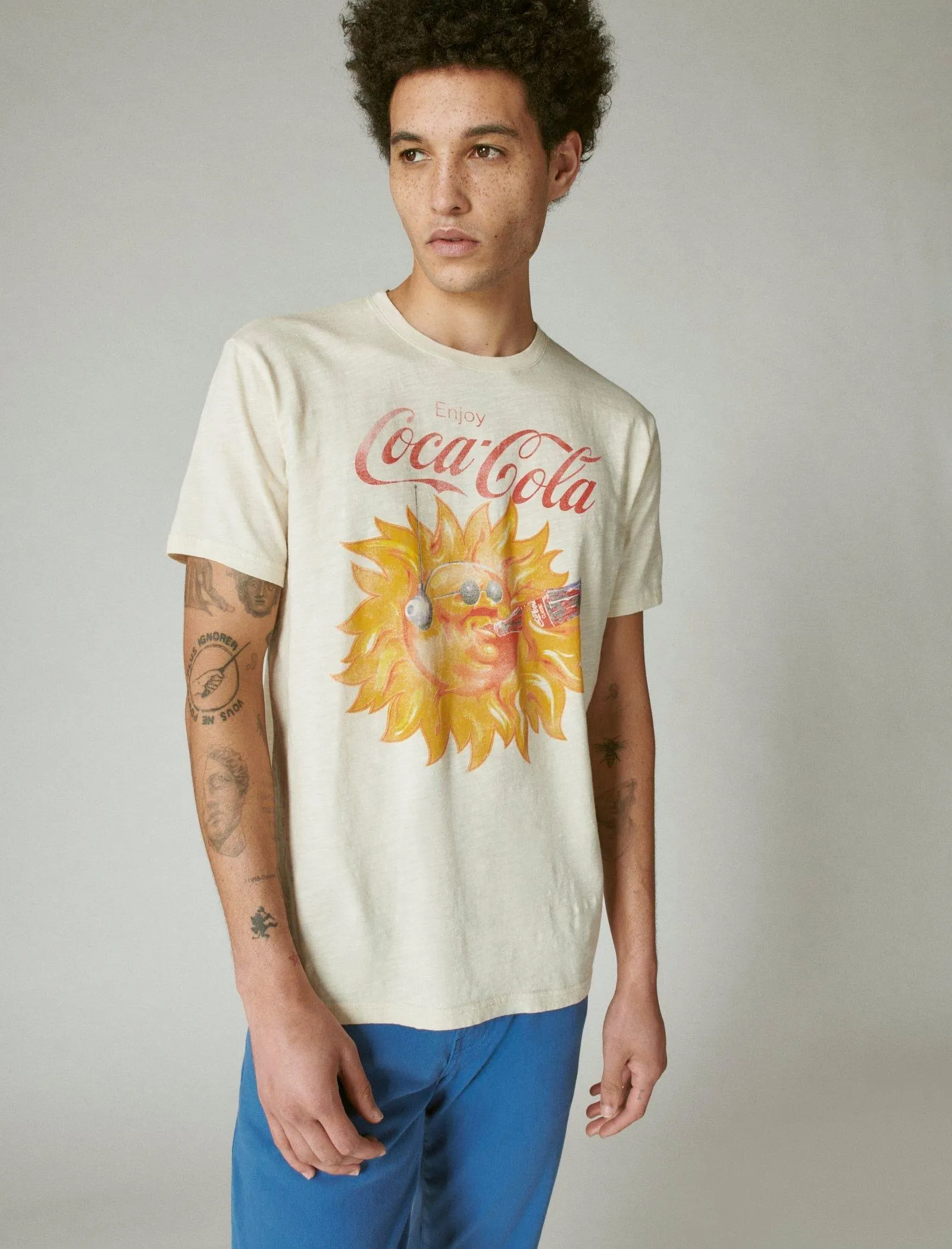 Lucky Brand Coca Cola Sunshine Graphic Tee Birch Lucky Brand