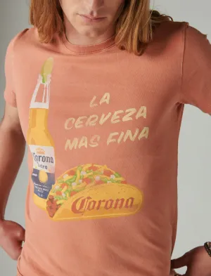 Lucky Brand Corona Taco Tee Golden Ochre Lucky Brand