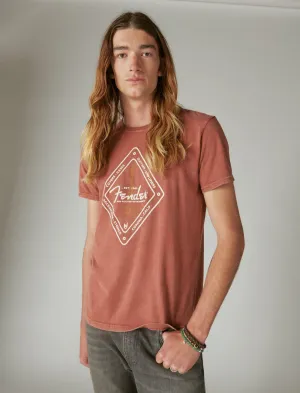 Lucky Brand Fender Diamond Tee Burnt Henna Lucky Brand