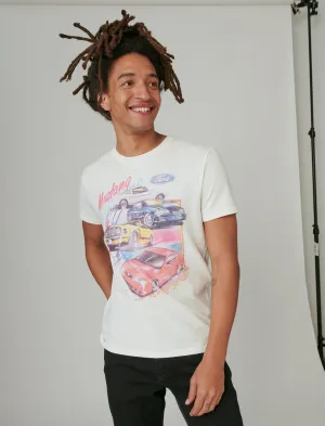 Lucky Brand Ford Mustang Tee Blanc De Blanc Lucky Brand