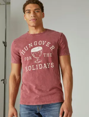 Lucky Brand Hungover Holidays Graphic Tee Pomegranate Lucky Brand