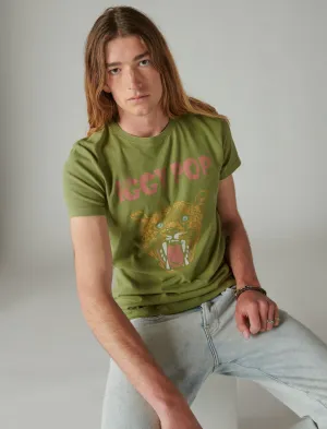 Lucky Brand Iggy Pop Tiger Tee Calliste Green Lucky Brand