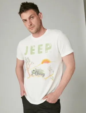 Lucky Brand Jeep Art Tee Blanc De Blanc Lucky Brand