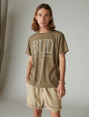 Lucky Brand Large Bud Logo Tee Shitake Lucky Brand