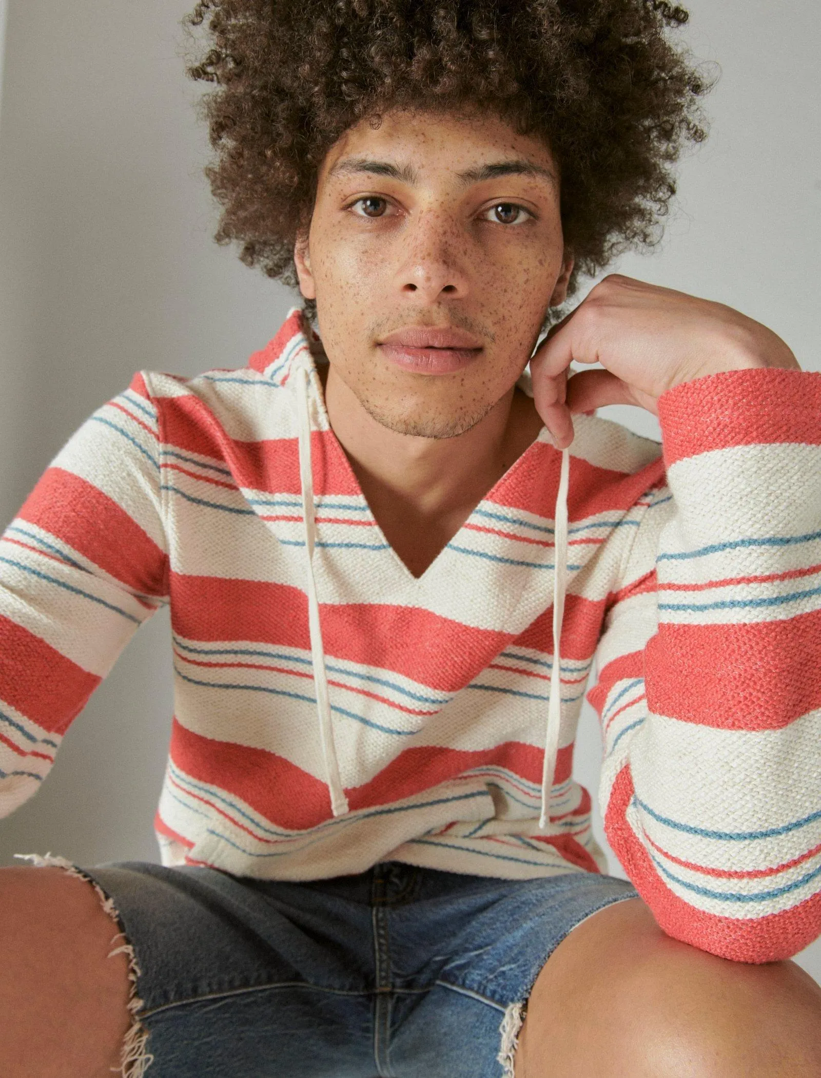 Lucky Brand Loop Terry Wide Stripe Baja Multi Lucky Brand