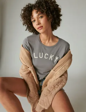 Lucky Brand Lucky Arch Classic Crew Steel Gray Lucky Brand