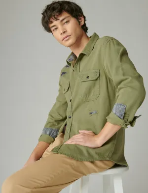 Lucky Brand Lucky Legend Rip & Repair Utility Shirt Belden Lucky Brand