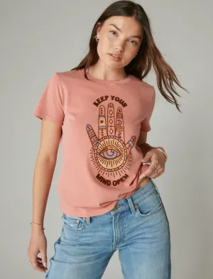Lucky Brand Mind Open Classic Crew Burnt Sienna Lucky Brand