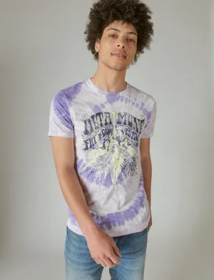 Lucky Brand Music Festival Tie Dye Graphic Tee Multi Lucky Brand