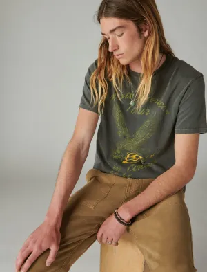 Lucky Brand North American Tour Tee Raven Lucky Brand