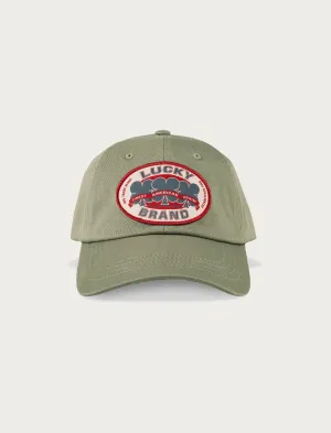 Lucky Brand Oval Clover Patch Trucker Bright Green Lucky Brand