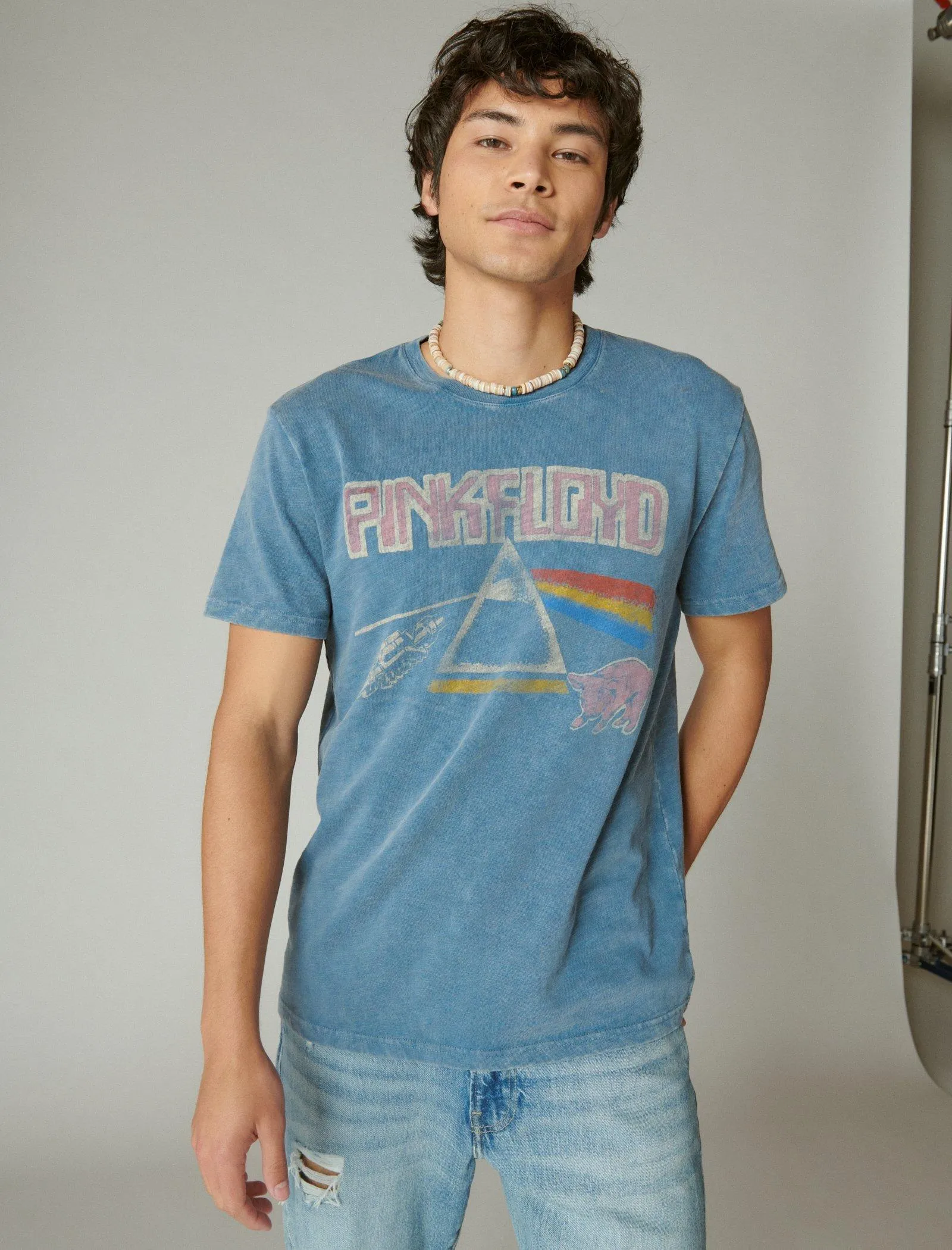 Lucky Brand Pink Floyd Tour Tee Real Teal Lucky Brand