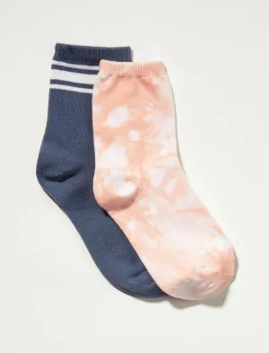 Lucky Brand Tie Dye Stripe Crew Pack Peaches Tie Dye Lucky Brand