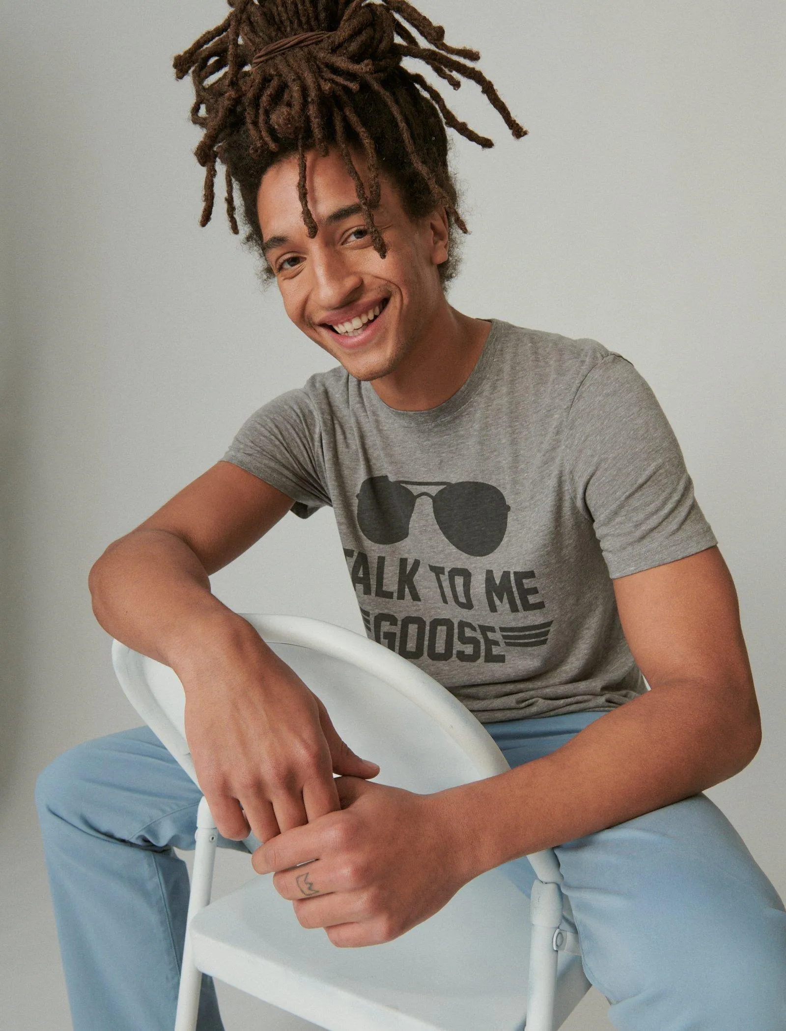 Lucky Brand Top Gun Goose Tee Heather Grey Lucky Brand