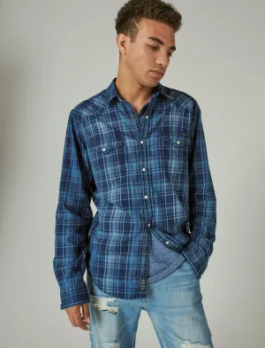Lucky Brand Washed Indigo Western. Indigo Multi Lucky Brand