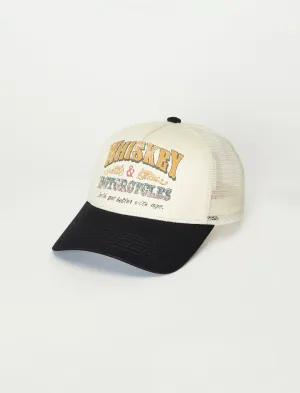 Lucky Brand Whiskey And Moto Trucker Hat Multi Lucky Brand