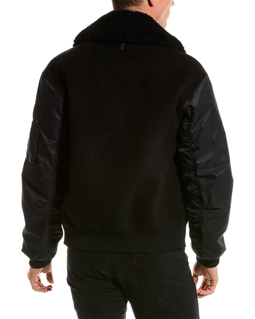 Mackage Leonard Wool Bomber Jacket