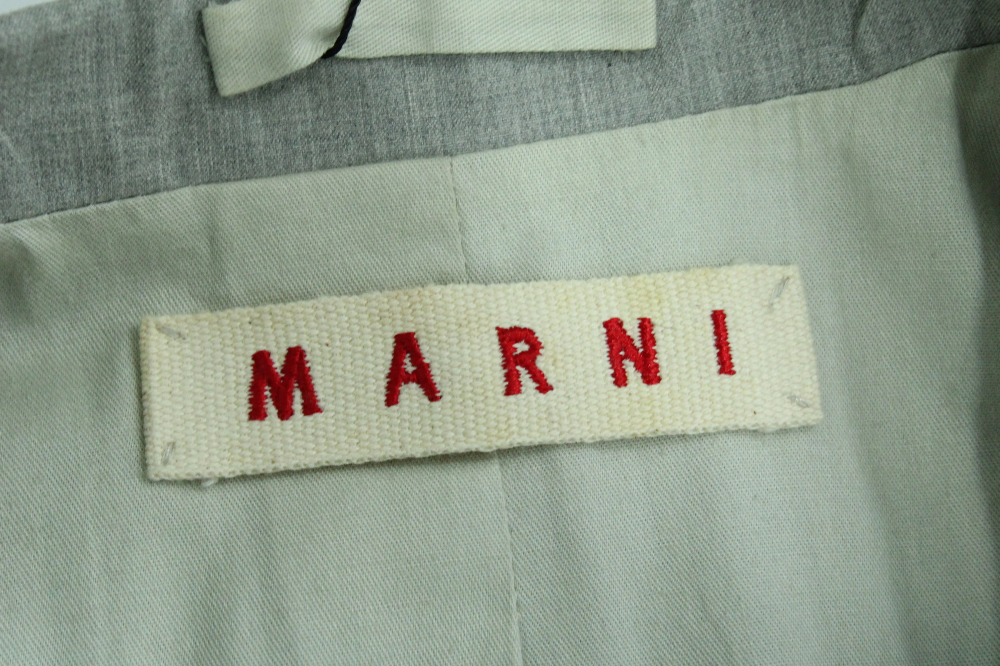 Marni Blazer Suit and Trousers in Grey Cotton