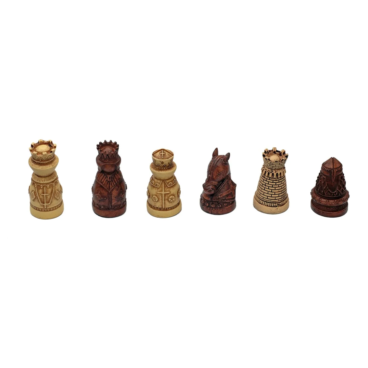 Medieval Chess Set -15 Inch Walnut Chess Board