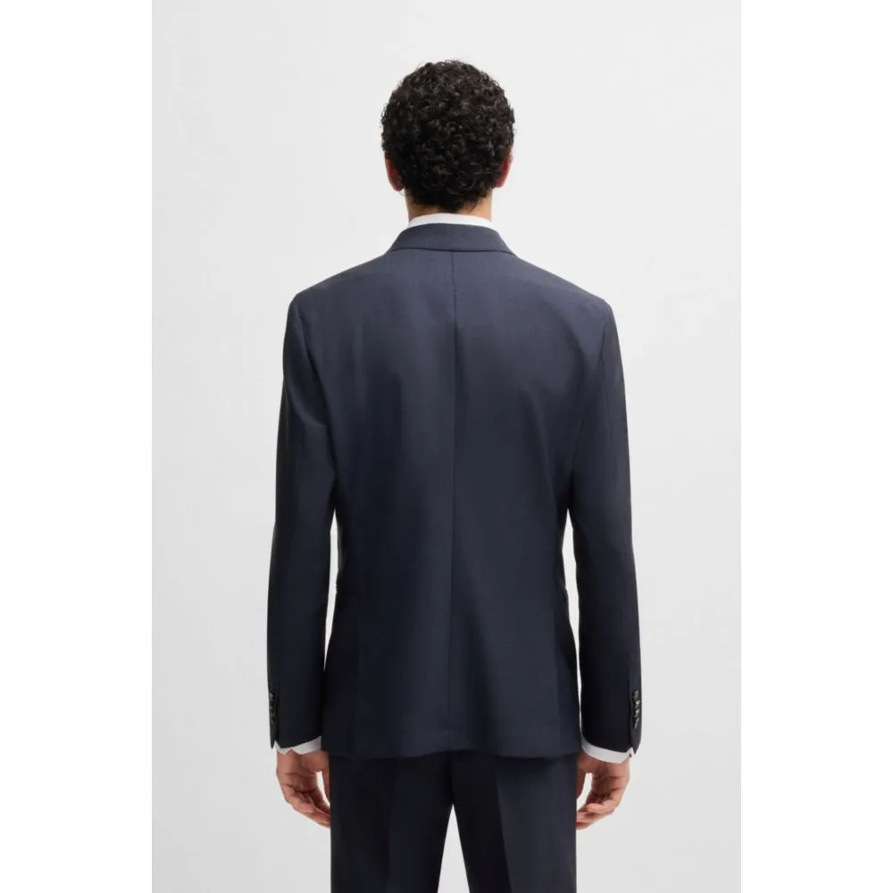 Melange suit in wool with natural stretch