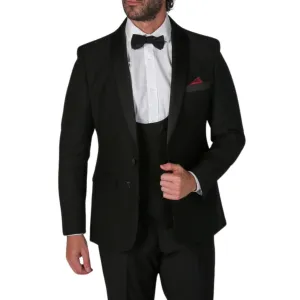 Men's Black 3 Piece Tuxedo Suit