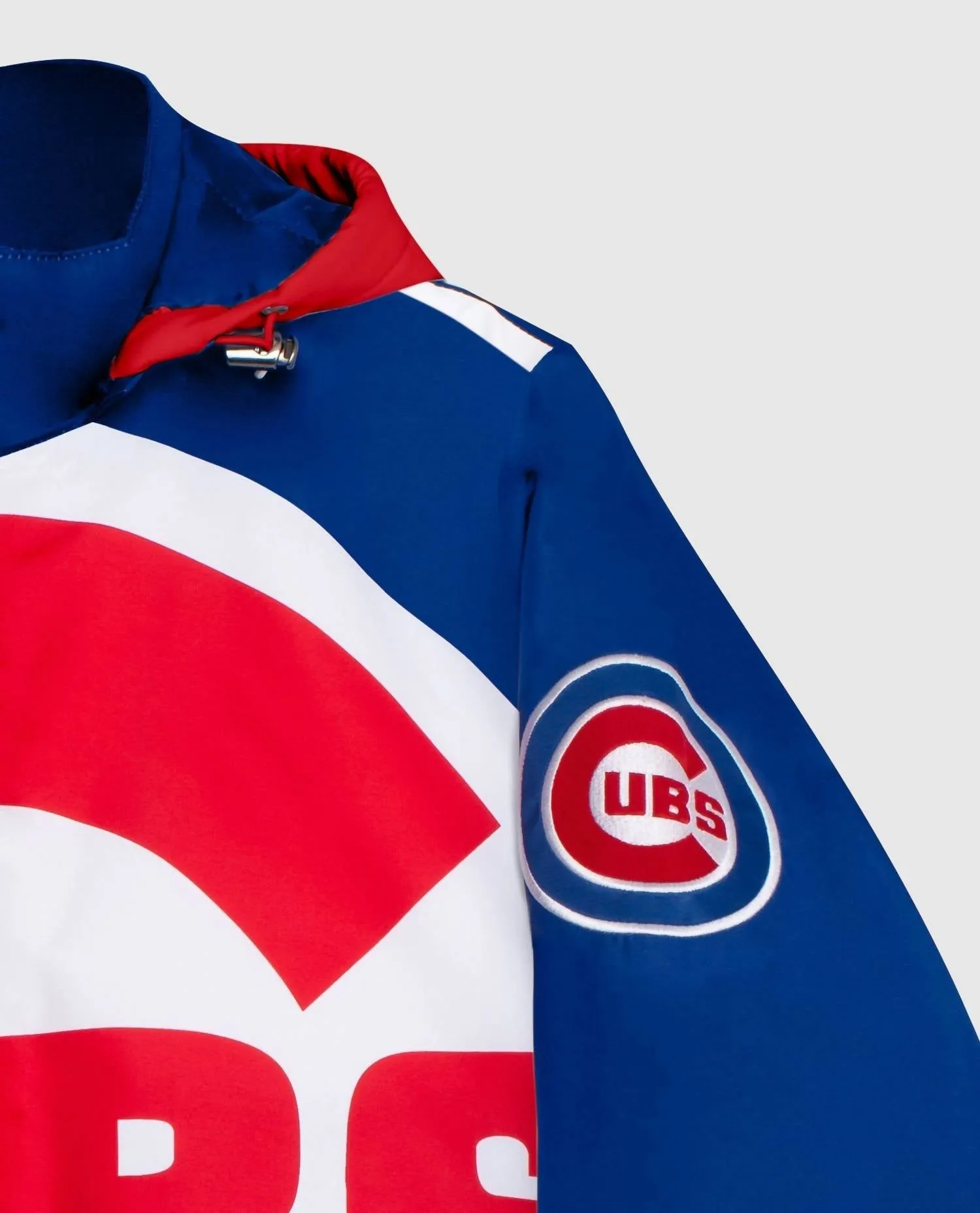 Men's Chicago Cubs Hooded Nylon Full Zip Jacket In Blue