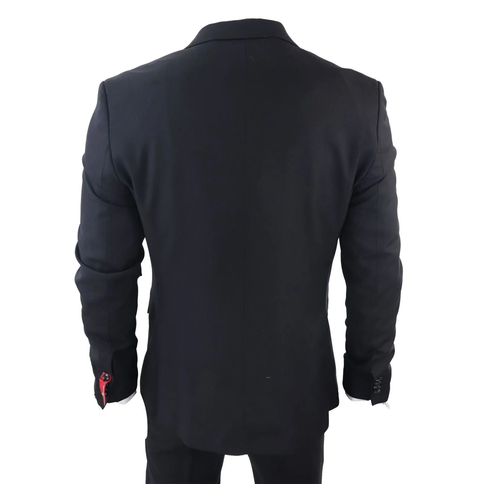 Men's Classic 3-Piece Plain Black Suit
