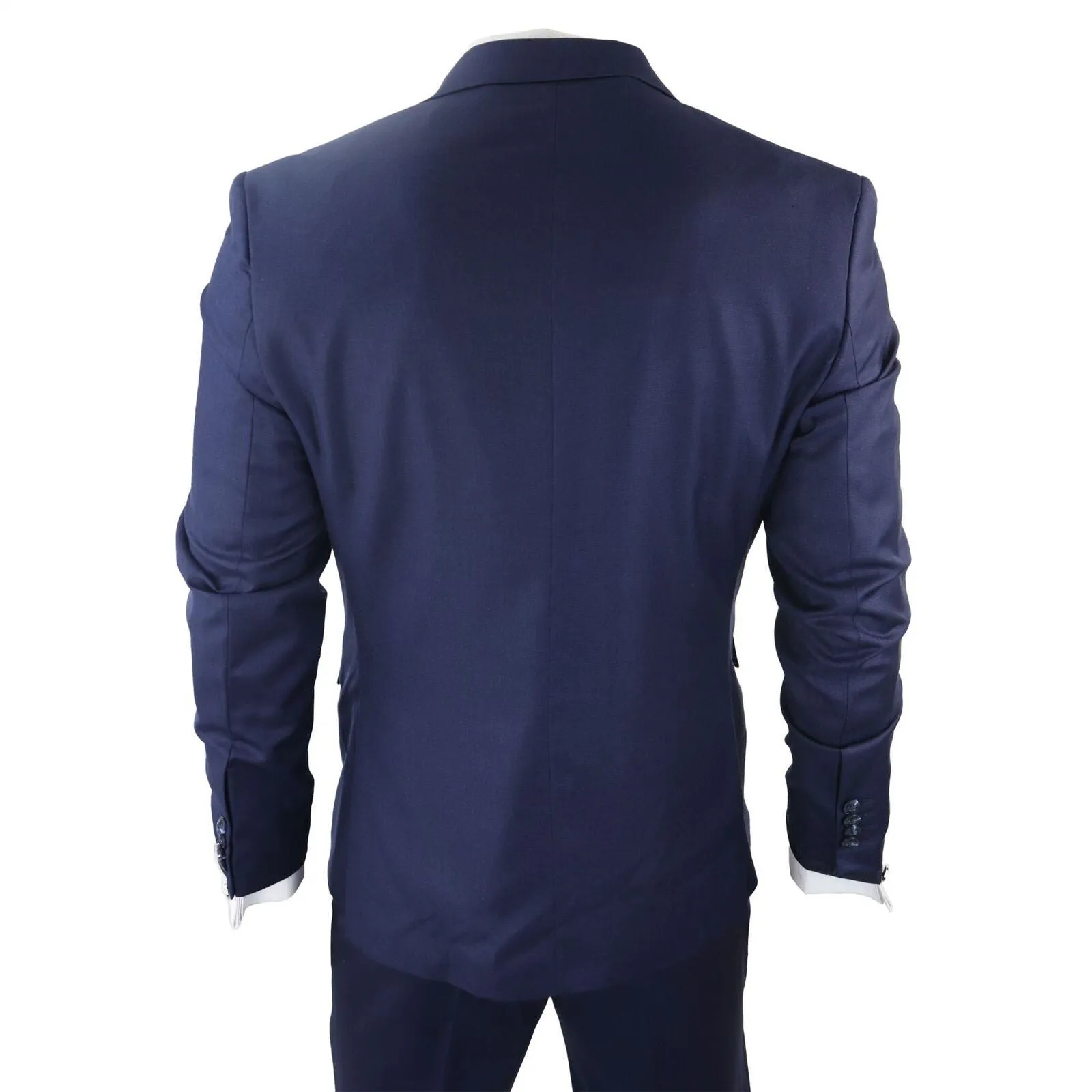 Men's Classic 3-Piece Plain Navy Suit
