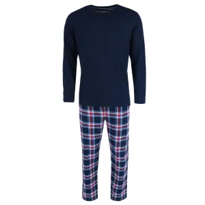 Men's Cotton Long Sleeve Shirt and Flannel Pajama Pants