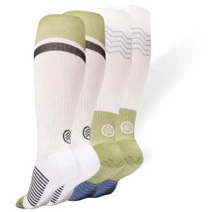 Men's Extended Size Compression Socks with Grips (Pack of 2)