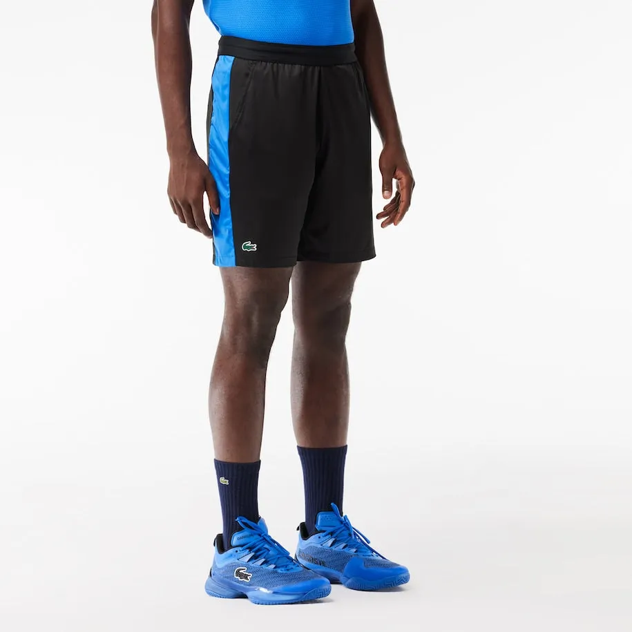 Men's Lacoste Tennis x Daniil Medvedev Regular Fit Shorts  Black / Blue Patagonia Clothing