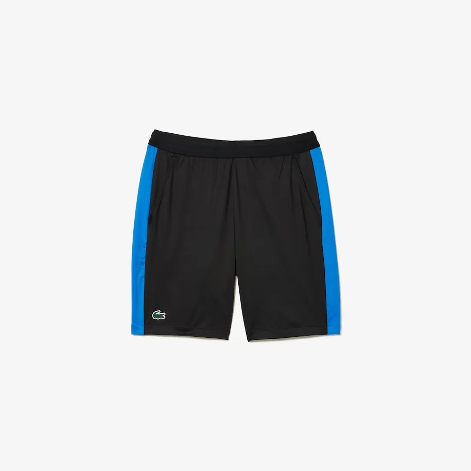 Men's Lacoste Tennis x Daniil Medvedev Regular Fit Shorts  Black / Blue Patagonia Clothing