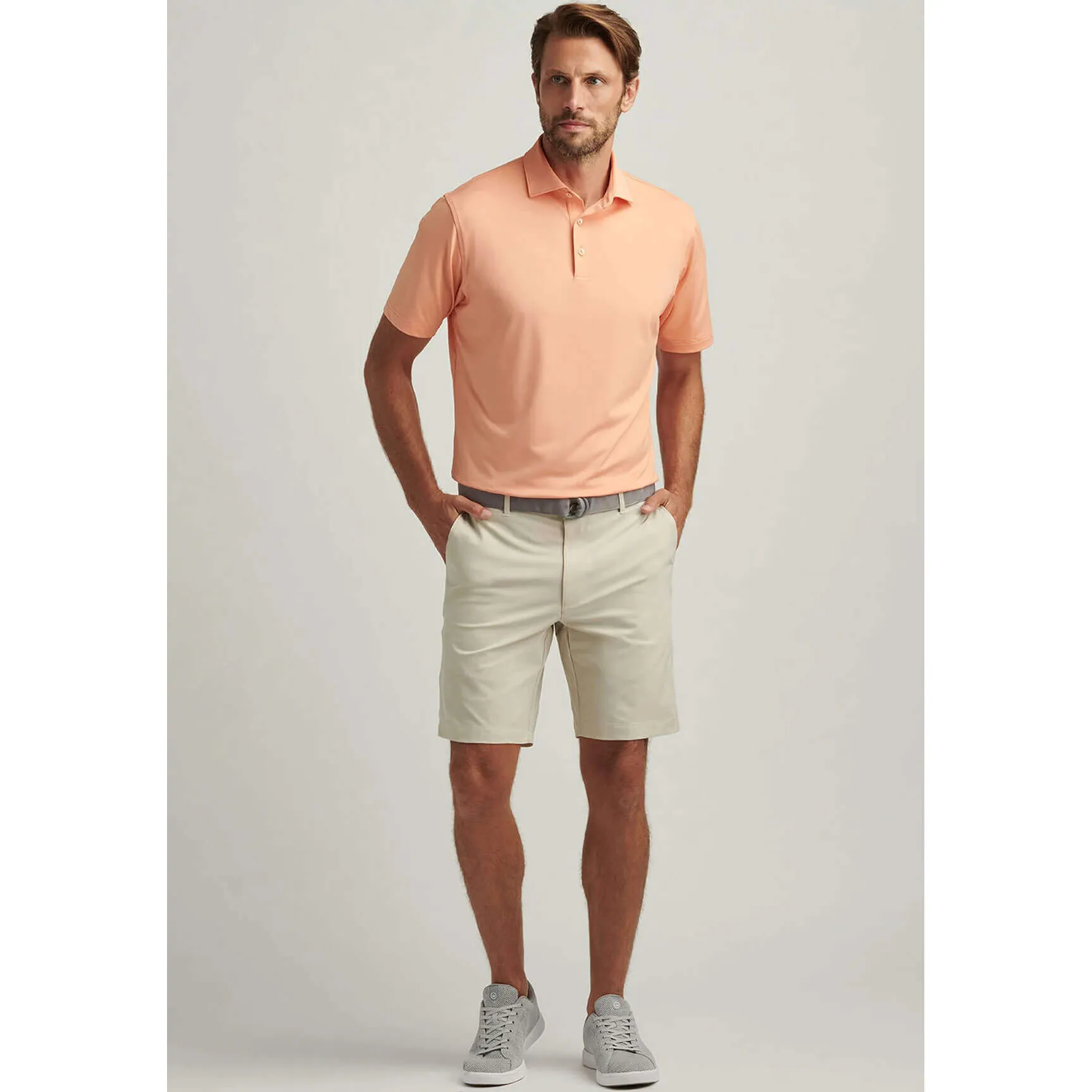 Mens Peter Millar Peter Millar 9-Inch Shackleford Performance Hybrid Shorts - Sand*