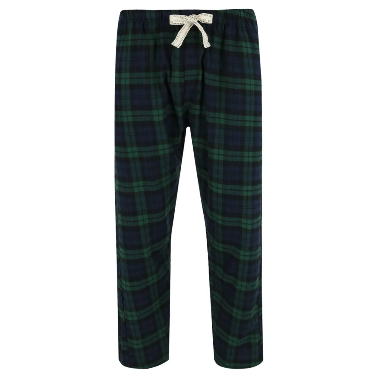 Men's Plaid Flannel Open Bottom Pants