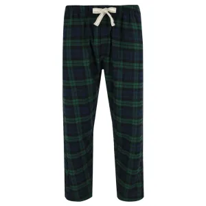 Men's Plaid Flannel Open Bottom Pants