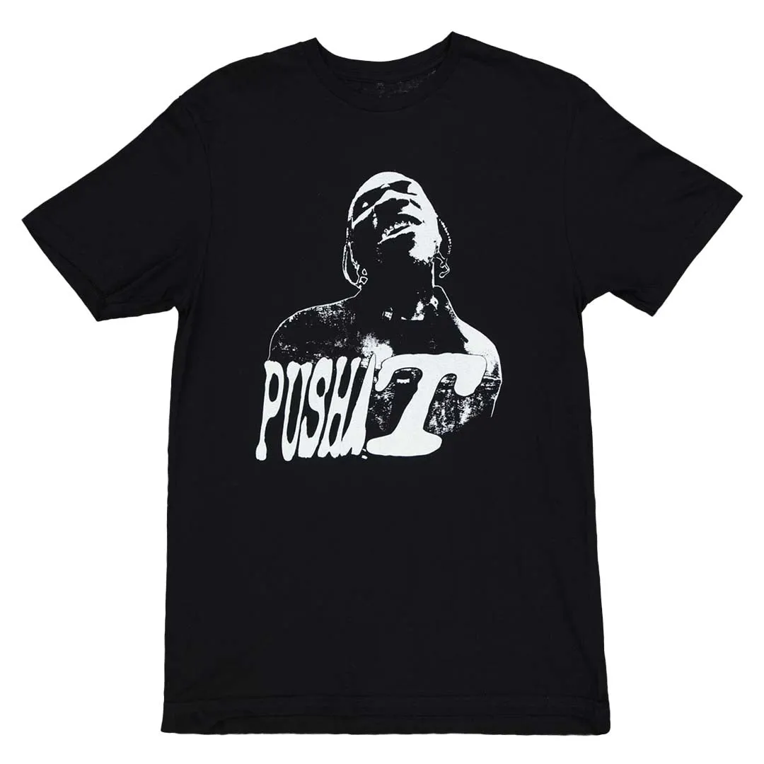 Men's Pusha T Short Sleeve T-Shirt (UMPT001MSC3P1SI 00BLK)