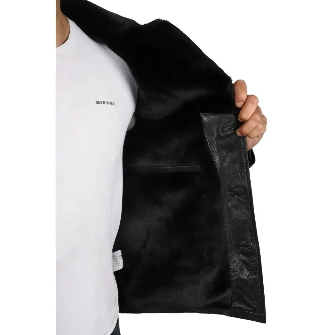 Mens Reefer Leather Jacket - Tadcaster