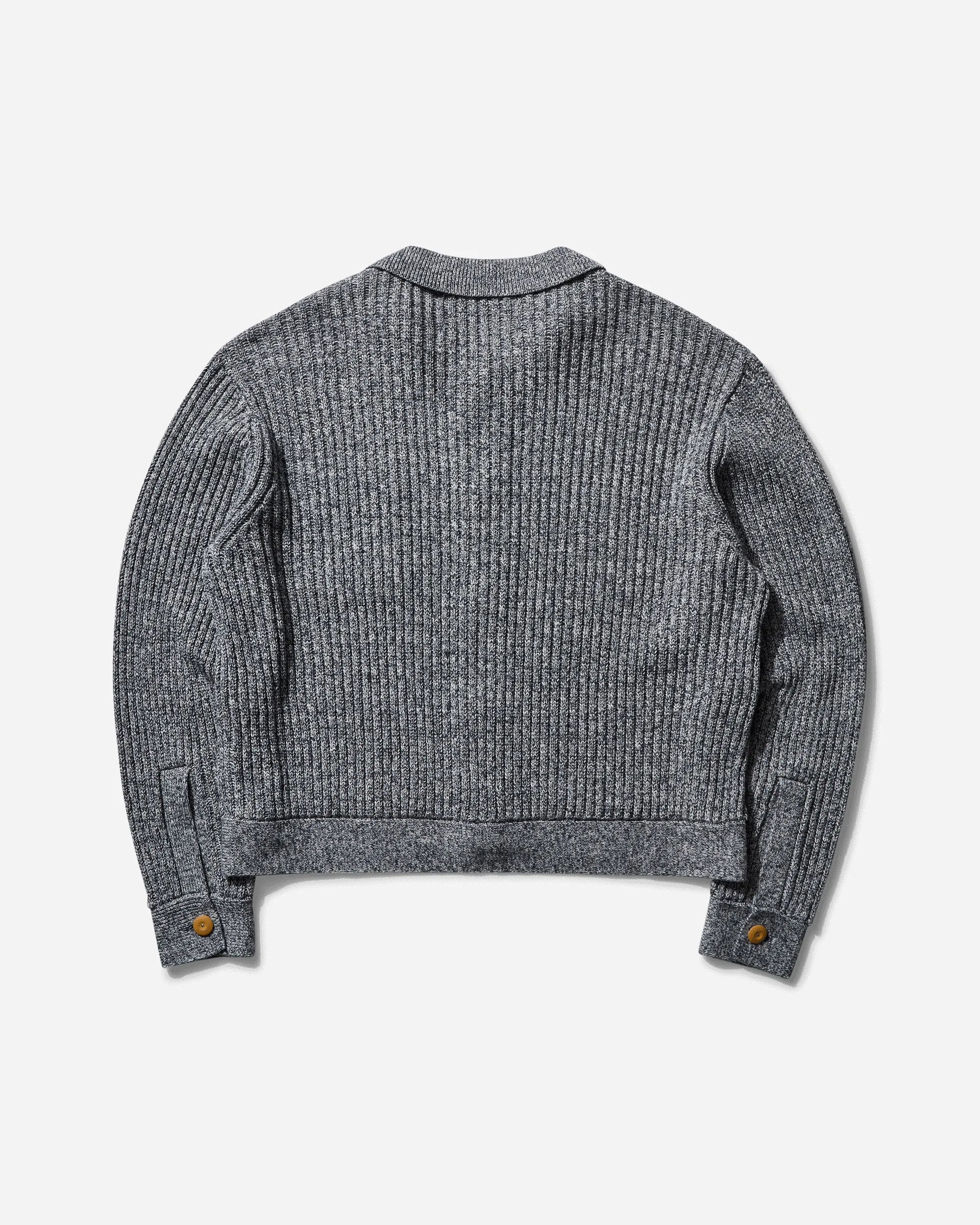 Men's Rib Knit Button Up Sweater Blue