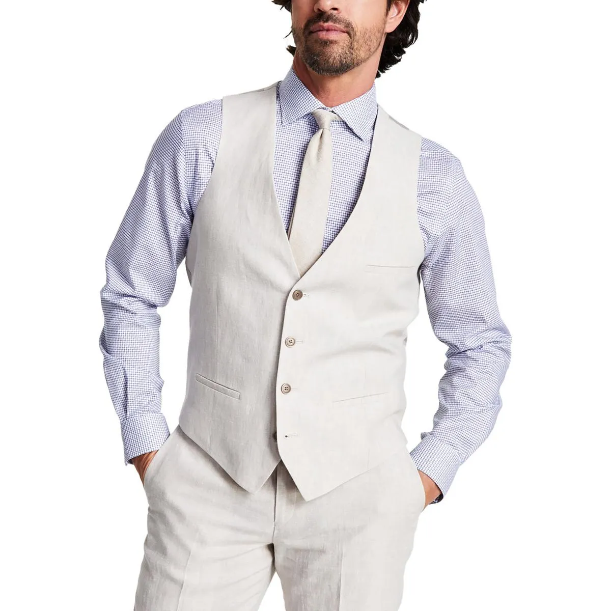 Mens Slim Fit Suit Separate Suit Vest