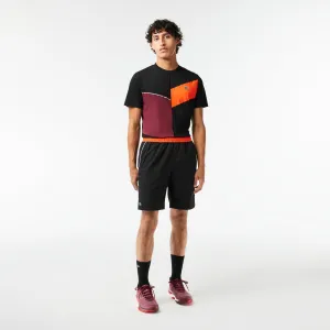Men's Stretch Tennis Shorts Black / orange Patagonia Clothing