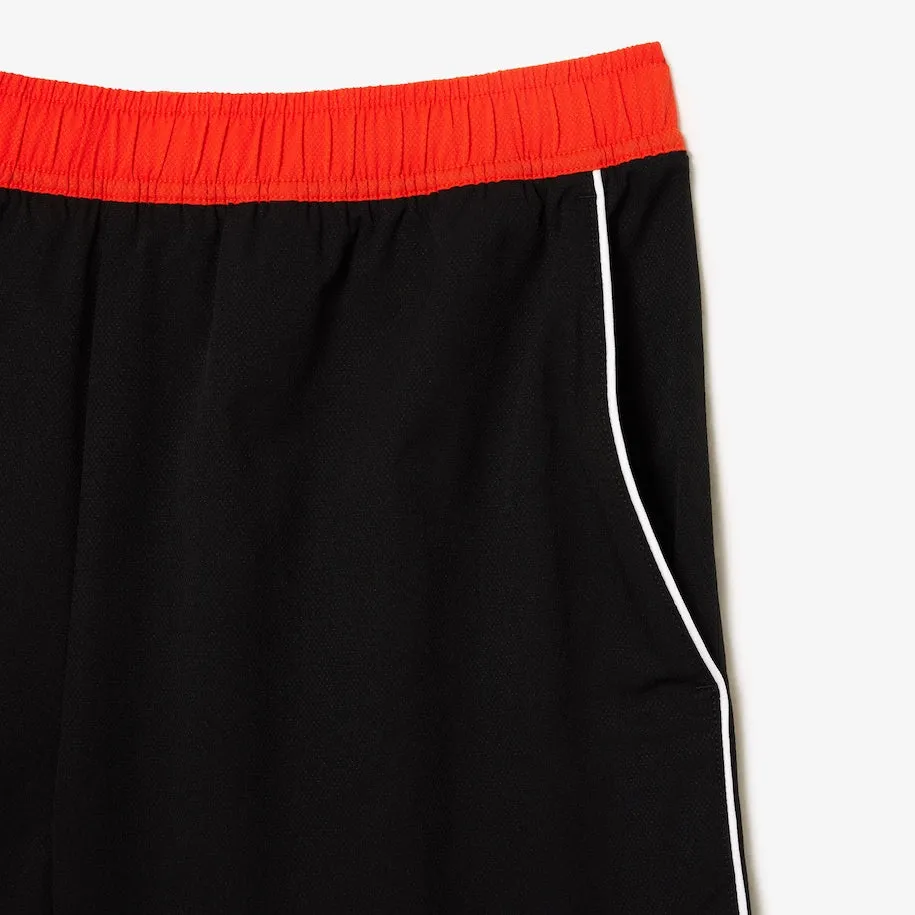 Men's Stretch Tennis Shorts Black / orange Patagonia Clothing