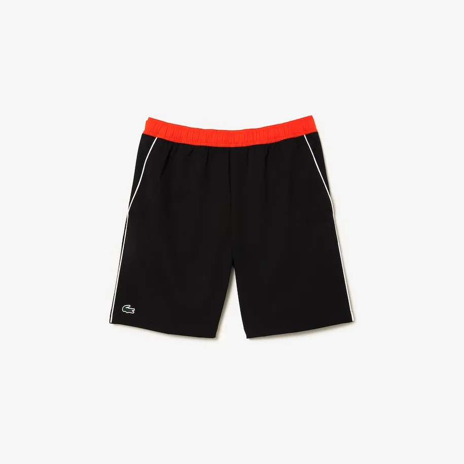 Men's Stretch Tennis Shorts Black / orange Patagonia Clothing
