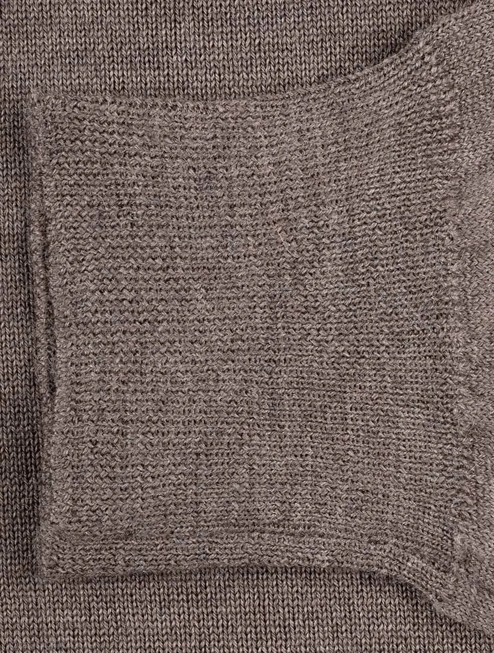 Merino Long Sleeve Polo Brown